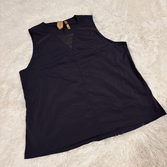 Indygena Tank Top Athletic Steek Woven Stretch Sleeveless Dark Gray Sz XL - Picture 2 of 9